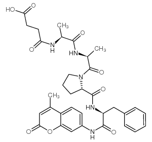 胰凝乳蛋白酶底物II,发荧光结构式