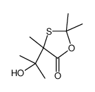4-(2-hydroxypropan-2-yl)-2,2,4-trimethyl-1,3-oxathiolan-5-one结构式