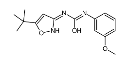 1-(3-Methoxyphenyl)-3-[5-(2-methyl-2-propanyl)-1,2-oxazol-3-yl]ur e结构式