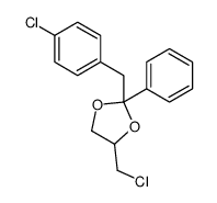 4-(chloromethyl)-2-[(4-chlorophenyl)methyl]-2-phenyl-1,3-dioxolane结构式