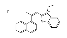 3-ethyl-2-(2-naphthalen-1-ylprop-1-enyl)-1,3-benzothiazol-3-ium,iodide结构式
