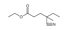 Hexanoic acid, 4-cyano-4-methyl-, ethyl ester, (+)结构式