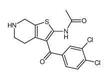 N-(3-(3,4-dichlorobenzoyl)-4,5,6,7-tetrahydrothieno[2,3-c]pyridin-2-yl)acetamide结构式