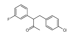 4-(4-chlorophenyl)-3-(3-fluorophenyl)butan-2-one结构式