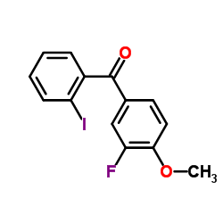 (3-Fluoro-4-methoxyphenyl)(2-iodophenyl)methanone Structure