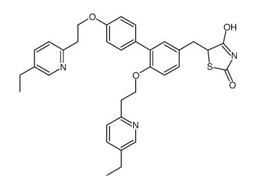 3-[2-[(5-乙基-2-吡啶基)乙氧基]苯基]吡格列酮结构式