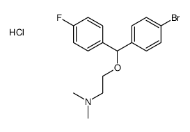 2-[(4-bromophenyl)-(4-fluorophenyl)methoxy]ethyl-dimethylazanium,chloride Structure