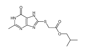 (2-methyl-6-oxo-6,7-dihydro-1H-purin-8-ylmercapto)-acetic acid isobutyl ester结构式