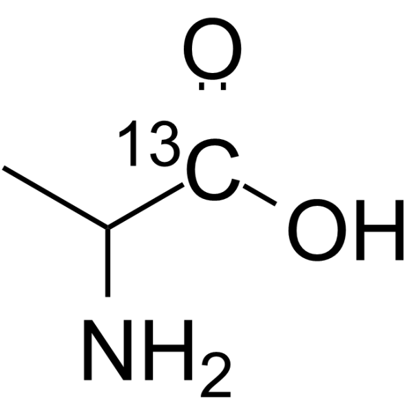DL-丙氨酸-1-13C结构式