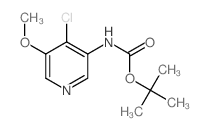 4-氯-5-甲氧基吡啶-3-氨基甲酸叔丁酯结构式