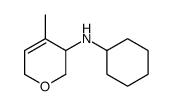 N-cyclohexyl-4-methyl-3,6-dihydro-2H-pyran-3-amine结构式