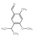 5-异丙基-4-甲氧基-2-甲基苯甲醛结构式