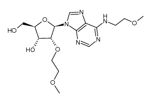 (2R,3R,4R,5R)-2-(hydroxymethyl)-4-(2-methoxyethoxy)-5-(6-((2-methoxyethyl)amino)-9H-purin-9-yl)tetrahydrofuran-3-ol结构式