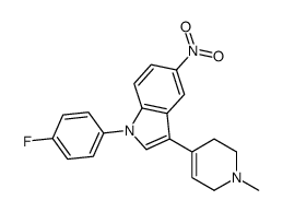 1-(4-fluorophenyl)-3-(1-methyl-3,6-dihydro-2H-pyridin-4-yl)-5-nitroindole结构式