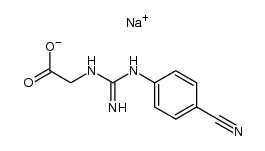 sodium salt of N-[4-cyanophenylamino(imino)methyl]-2-aminoethanoic acid Structure