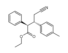 erythro-4-cyano-3-(4-methylphenyl)-2-phenylbutanoate d'ethyle结构式