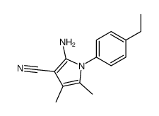 2-amino-1-(4-ethylphenyl)-4,5-dimethylpyrrole-3-carbonitrile Structure