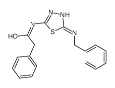 N-[5-(benzylamino)-1,3,4-thiadiazol-2-yl]-2-phenylacetamide结构式