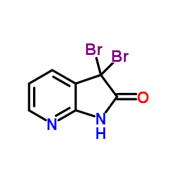 3,3-二溴-1H-吡咯并[2,3-b]吡啶-2(3H)-酮结构式