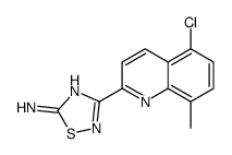 3-(5-chloro-8-methylquinolin-2-yl)-1,2,4-thiadiazol-5-amine Structure