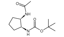 tert-butyl (1S,2R)-[(2-acetylamino)cyclopentyl]carbamate结构式