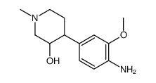 4-(4-amino-3-methoxyphenyl)-1-methylpiperidin-3-ol Structure