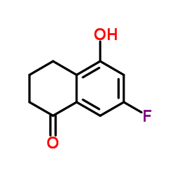 7-Fluoro-5-hydroxy-3,4-dihydro-1(2H)-naphthalenone结构式