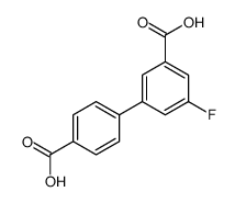 3-(4-carboxyphenyl)-5-fluorobenzoic acid结构式