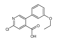 2-chloro-5-(3-ethoxyphenyl)pyridine-4-carboxylic acid Structure