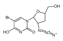 1-[(2R,3R,5S)-3-azido-5-(hydroxymethyl)oxolan-2-yl]-5-bromopyrimidine-2,4-dione Structure