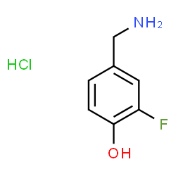 4-(氨基甲基)-2-氟苯酚氢溴酸盐结构式
