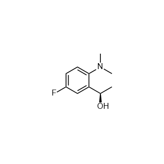 1-[2-(Dimethylamino)-5-fluorophenyl]ethanol Structure