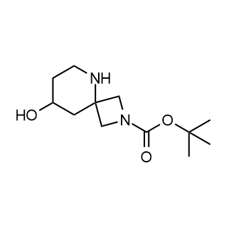 8-羟基-2,5-二氮杂螺[3.5]壬烷-2-羧酸叔丁酯结构式