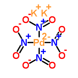 dipotassium;tetranitropalladium(2-) Structure