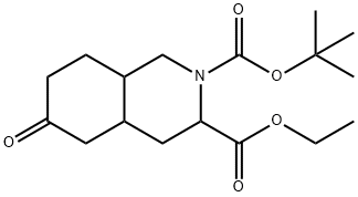 2-叔丁基3-乙基-6-氧代-十氢异喹啉-2,3-二羧酸酯结构式