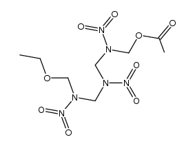 1-acetoxy-7-ethoxy-2,4,6-trinitro-2,4,6-triaza-heptane Structure