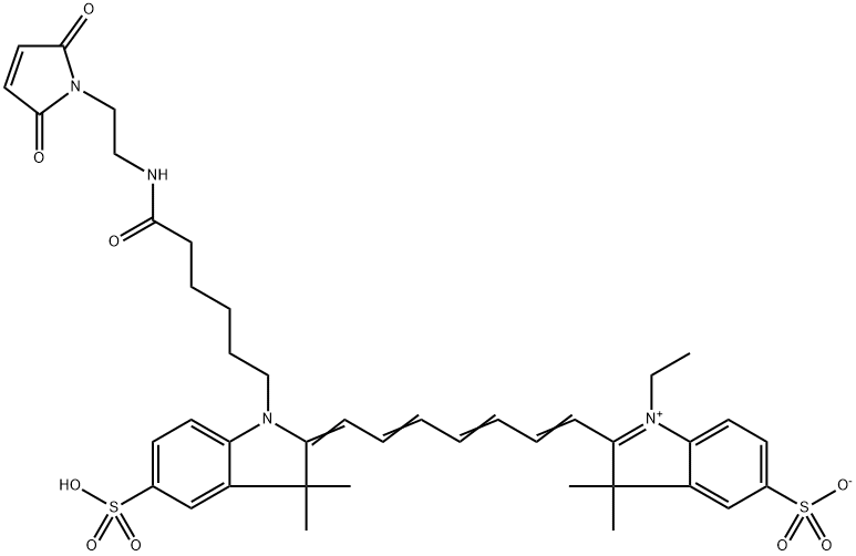 磺化CY7-马来酰亚胺,水溶CY7-MAL结构式