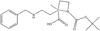 2-(2-(苄基氨基)乙基)氮杂环丁烷-1,2-二羧酸2-叔丁基酯结构式