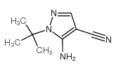 5-氨基-4-氰基-1-叔丁基吡唑结构式