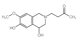 2-Butanone,4-(3,4-dihydro-4,6-dihydroxy-7-methoxy-2(1H)-isoquinolinyl)- Structure
