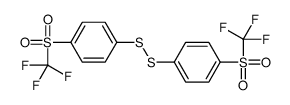 1-(trifluoromethylsulfonyl)-4-[[4-(trifluoromethylsulfonyl)phenyl]disulfanyl]benzene Structure