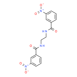 N,N'-ethane-1,2-diylbis(3-nitrobenzamide)结构式