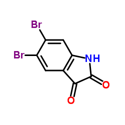 5,6-二溴吲哚啉-2,3-二酮结构式