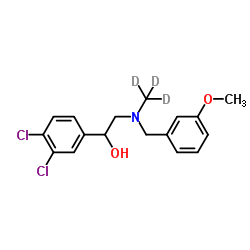 1-(3,4-Dichlorophenyl)-2-{(3-methoxybenzyl)[(2H3)methyl]amino}ethanol结构式
