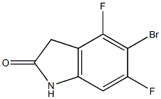 5-溴-4,6-二氟-2,3-二氢-1H-吲哚-2-酮结构式