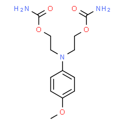 2,2'-[(p-Methoxyphenyl)imino]diethanol dicarbamate structure