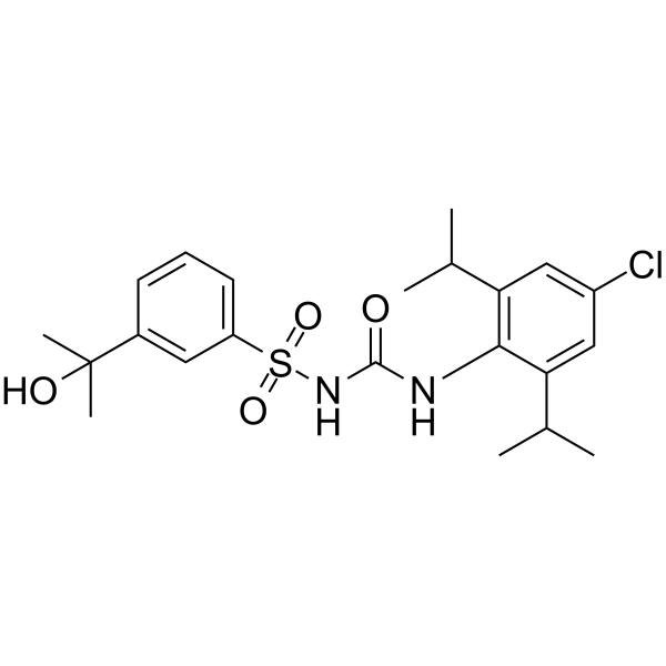 N-((4-氯-2,6-二异丙基苯基)氨基甲酰基)-3-(2-羟基丙烷-2-基)苯磺酰胺图片