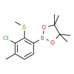 3-Chloro-4-methyl-2-(methylthio)phenylboronic acid pinacol ester Structure