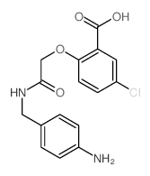 Benzoic acid,2-[2-[[(4-aminophenyl)methyl]amino]-2-oxoethoxy]-5-chloro-结构式