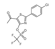 5-acetyl2-(4'-chlorophenyl)-4-thiazolyl triflate结构式